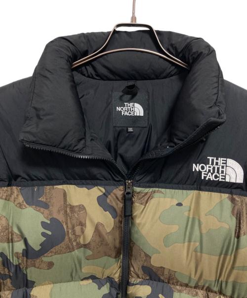 THE NORTH FACE（ザ ノース フェイス）THE NORTH FACE (ザ ノース フェイス) NOVELTY NUPTSE JACKET ブラック×オリーブ サイズ:XXLの古着・服飾アイテム