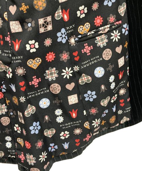 BURBERRY BLACK LABEL（バーバリーブラックレーベル）BURBERRY BLACK LABEL (バーバリーブラックレーベル) 3Bベロアテーラードジャケット ブラック サイズ:Mの古着・服飾アイテム