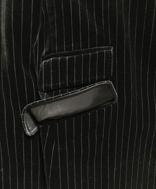 BURBERRY BLACK LABEL（バーバリーブラックレーベル）BURBERRY BLACK LABEL (バーバリーブラックレーベル) 3Bベロアテーラードジャケット ブラック サイズ:Mの古着・服飾アイテム