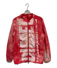 DIESEL（ディーゼル）の古着「ナイロンパーカー」｜レッド×ホワイト