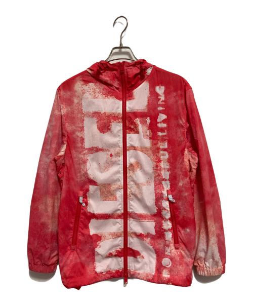 DIESEL（ディーゼル）DIESEL (ディーゼル) ナイロンパーカー レッド×ホワイト サイズ:44の古着・服飾アイテム