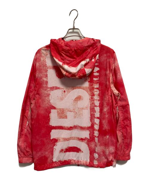 DIESEL（ディーゼル）DIESEL (ディーゼル) ナイロンパーカー レッド×ホワイト サイズ:44の古着・服飾アイテム