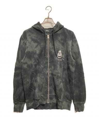 中古・古着通販】DIESEL (ディーゼル) ジップパーカー ブラック サイズ