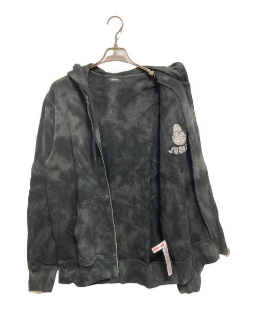 DIESEL（ディーゼル）DIESEL (ディーゼル) ジップパーカー ブラック サイズ:Mの古着・服飾アイテム