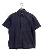 stussyステューシー）の古着「90’ｓオーバーサイズシャツ」｜ネイビー