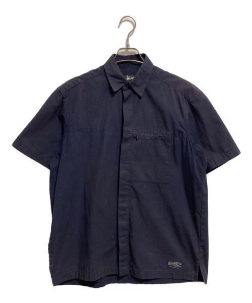 stussy（ステューシー）stussy (ステューシー) 90’ｓオーバーサイズシャツ ネイビー サイズ:Sの古着・服飾アイテム