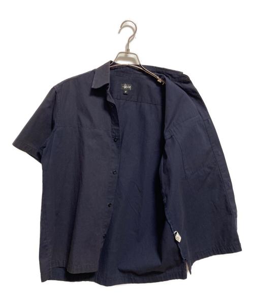stussy（ステューシー）stussy (ステューシー) 90’ｓオーバーサイズシャツ ネイビー サイズ:Sの古着・服飾アイテム