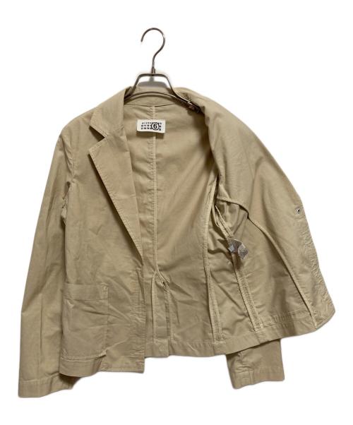 MM6 Maison Margiela（エムエムシックスメゾンマルジェラ）MM6 Maison Margiela (エムエムシックスメゾンマルジェラ) テーラードジャケット ベージュ サイズ:38の古着・服飾アイテム