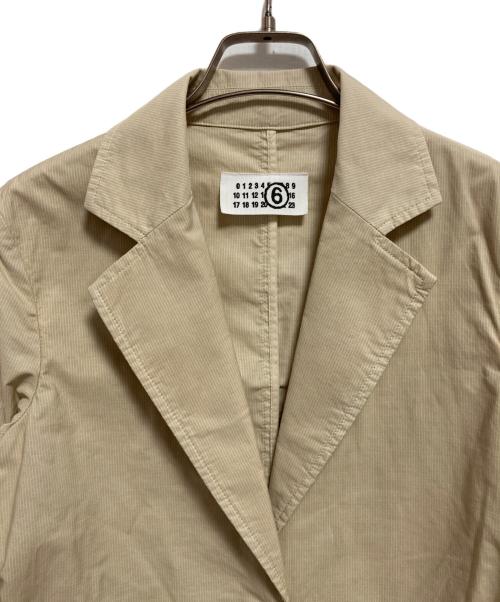 MM6 Maison Margiela（エムエムシックスメゾンマルジェラ）MM6 Maison Margiela (エムエムシックスメゾンマルジェラ) テーラードジャケット ベージュ サイズ:38の古着・服飾アイテム
