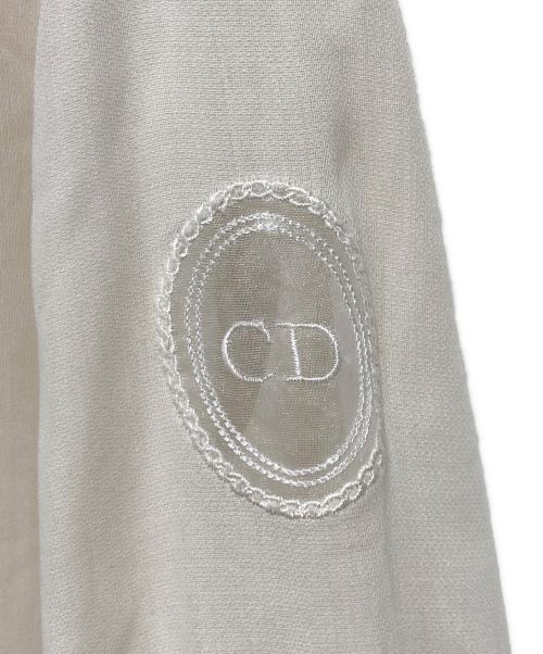 Christian Dior（クリスチャン ディオール）Christian Dior (クリスチャン ディオール) ロゴ刺繍シャツ アイボリー サイズ:11の古着・服飾アイテム