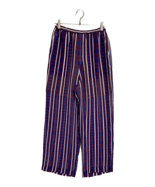 l’heritage martinique（レリタージュ マルティニーク）l’heritage martinique (レリタージュ マルティニーク) 総柄イージーパンツ レッド×ブルー サイズ:FREE 未使用品の古着・服飾アイテム