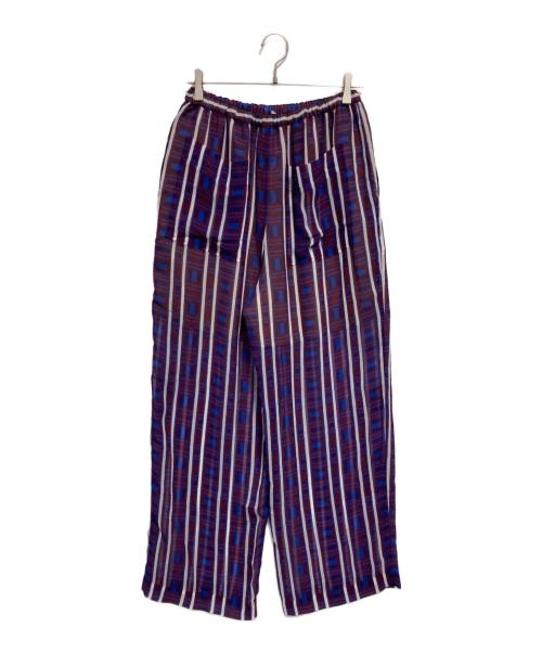 l’heritage martinique（レリタージュ マルティニーク）l’heritage martinique (レリタージュ マルティニーク) 総柄イージーパンツ レッド×ブルー サイズ:FREE 未使用品の古着・服飾アイテム