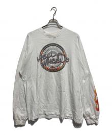HARLEY-DAVIDSON×Hanes（ハーレーダビッドソン×ヘインズ）の古着「ロングスリーブカットソー」｜ホワイト