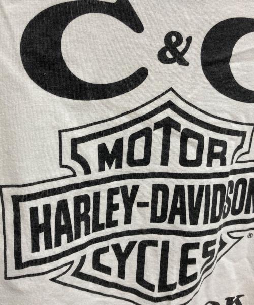 HARLEY-DAVIDSON（ハーレーダビッドソン）HARLEY-DAVIDSON (ハーレーダビッドソン) Hanes (ヘインズ) ロングスリーブカットソー ホワイト サイズ:XXLの古着・服飾アイテム