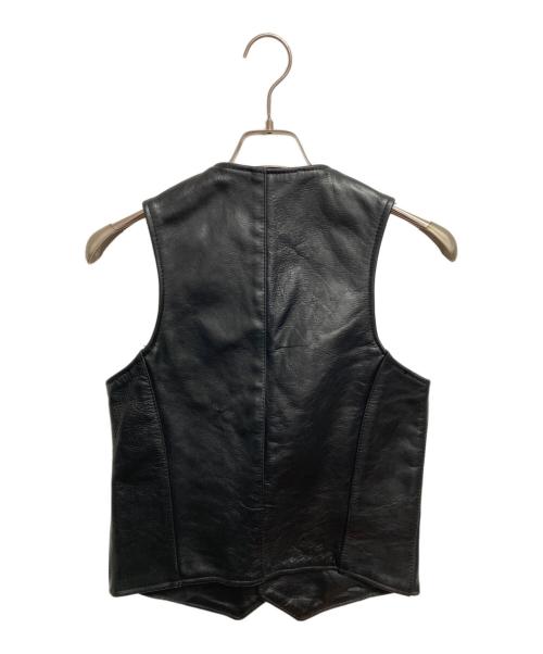 VANSON（バンソン）VANSON (バンソン) レザーベスト ブラック サイズ:34の古着・服飾アイテム
