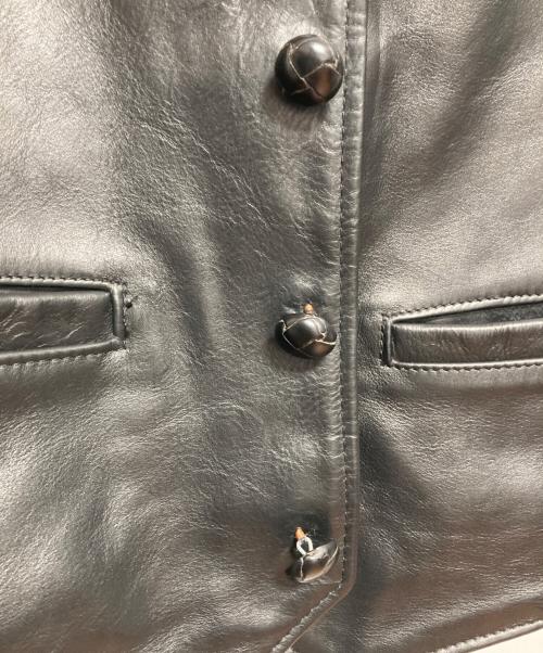 VANSON（バンソン）VANSON (バンソン) レザーベスト ブラック サイズ:34の古着・服飾アイテム