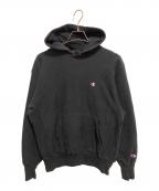 Champion REVERSE WEAVEチャンピオン リバース ウィーブ）の古着「90ｓ目ありプルオーバーパーカー」｜ブラック