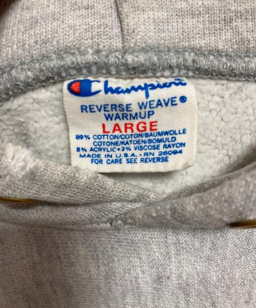 Champion REVERSE WEAVE（チャンピオン リバース ウィーブ）Champion REVERSE WEAVE (チャンピオン リバース ウィーブ) 80ｓカッレジロゴプルオーバーパーカー グレー サイズ:Lの古着・服飾アイテム