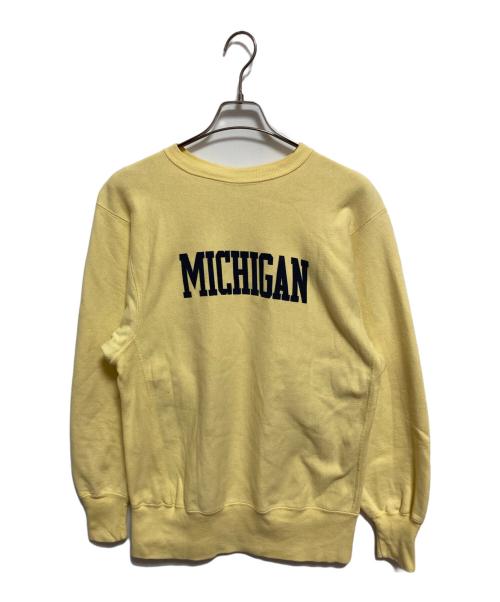 Champion REVERSE WEAVE（チャンピオン リバース ウィーブ）Champion REVERSE WEAVE (チャンピオン リバース ウィーブ) 90ｓカレッジロゴスウェット イエロー サイズ:Lの古着・服飾アイテム