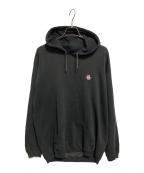 stussyステューシー）の古着「90ｓプルオーバーパーカー」｜ブラック