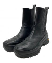 Le Talon GRISE（ル タロン グリーズ）の古着「GRISEレザーVIBRAMサイドゴアブーツ」｜ブラック
