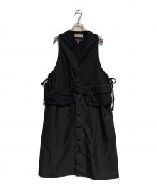 freada×WORK WEAR（フリーダ×ワークウェア）の古着「ミリタリーロングベスト」｜ブラック