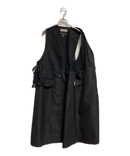 freada（フリーダ）Freada (フリーダ) WORK WEAR (ワークウェア) ミリタリーロングベスト ブラック サイズ:FREEの古着・服飾アイテム