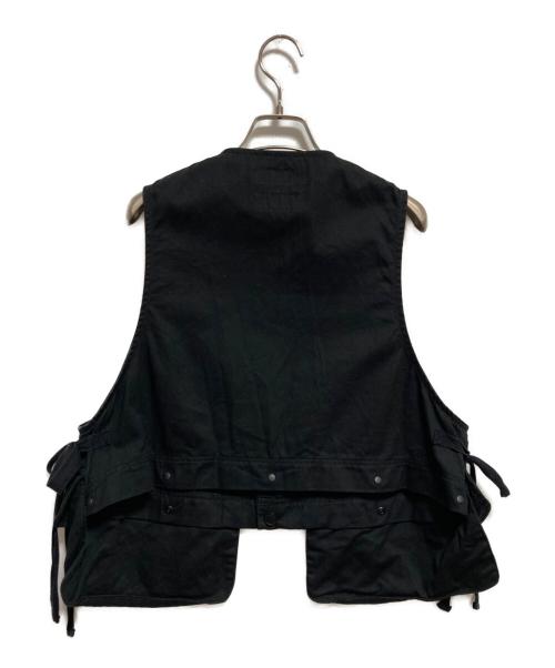 freada（フリーダ）Freada (フリーダ) WORK WEAR (ワークウェア) ミリタリーロングベスト ブラック サイズ:FREEの古着・服飾アイテム