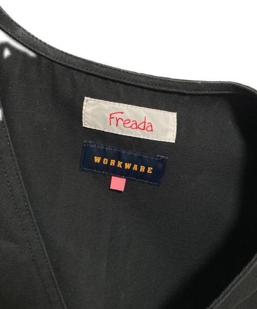 freada（フリーダ）Freada (フリーダ) WORK WEAR (ワークウェア) ミリタリーロングベスト ブラック サイズ:FREEの古着・服飾アイテム