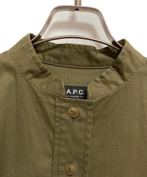 A.P.C.（アーペーセー）A.P.C. (アーペーセー) シャツワンピース カーキ サイズ:S（36）の古着・服飾アイテム