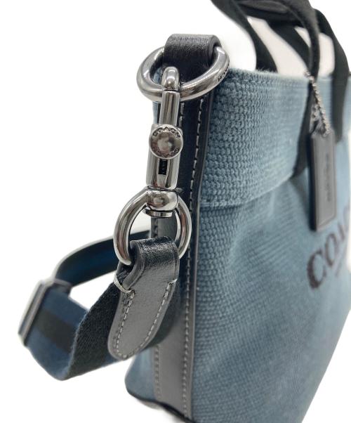 COACH（コーチ）COACH (コーチ) トート 20・カラーブロック ブルーの古着・服飾アイテム