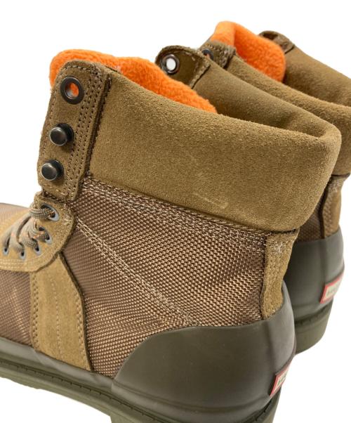 HUNTER（ハンター）HUNTER (ハンター) レースアップブーツ ブラウン×カーキ サイズ:UK5の古着・服飾アイテム