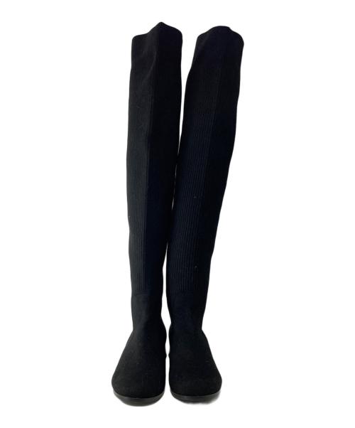 VIVAIA（ビバイア）VIVAIA (ビバイア) ニットロングブーツ ブラック サイズ:36.5の古着・服飾アイテム
