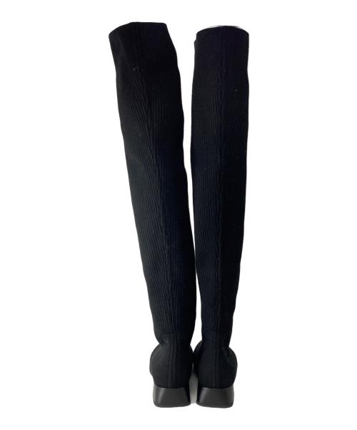 VIVAIA（ビバイア）VIVAIA (ビバイア) ニットロングブーツ ブラック サイズ:36.5の古着・服飾アイテム