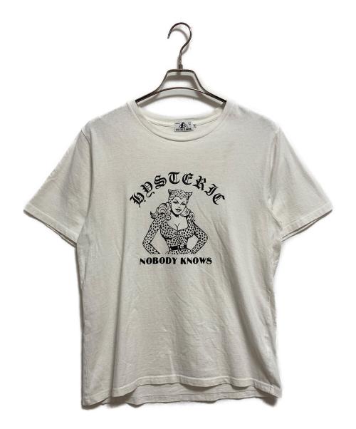 Hysteric Glamour（ヒステリックグラマー）Hysteric Glamour (ヒステリックグラマー) プリントTシャツ ホワイト サイズ:Mの古着・服飾アイテム