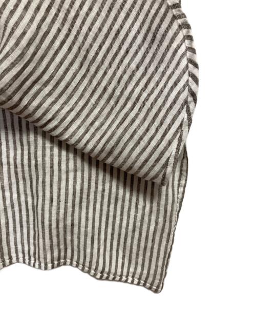 23区（ニジュウサンク）23区 (ニジュウサンク) LIBECO ノースリーブ シャツ ワンピース グレー サイズ:38の古着・服飾アイテム