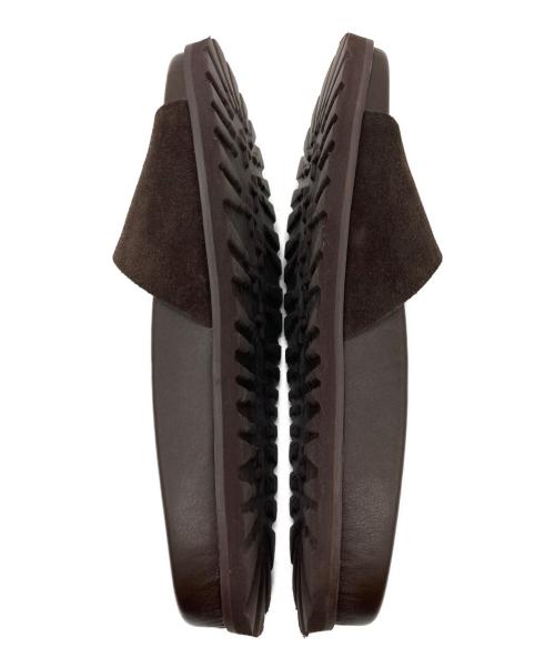 Le Talon（ル タロン）Le Talon (ル タロン) レザーバックルスライダーサンダル ブラウン サイズ:Mの古着・服飾アイテム