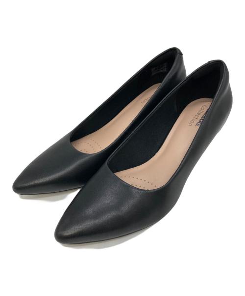 CLARKS collection（クラークスコレクション）CLARKS collection (クラークスコレクション) ポインテッドトゥパンプス ブラック サイズ:UK 5 1/2の古着・服飾アイテム