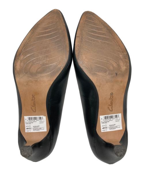 CLARKS collection（クラークスコレクション）CLARKS collection (クラークスコレクション) ポインテッドトゥパンプス ブラック サイズ:UK 5 1/2の古着・服飾アイテム