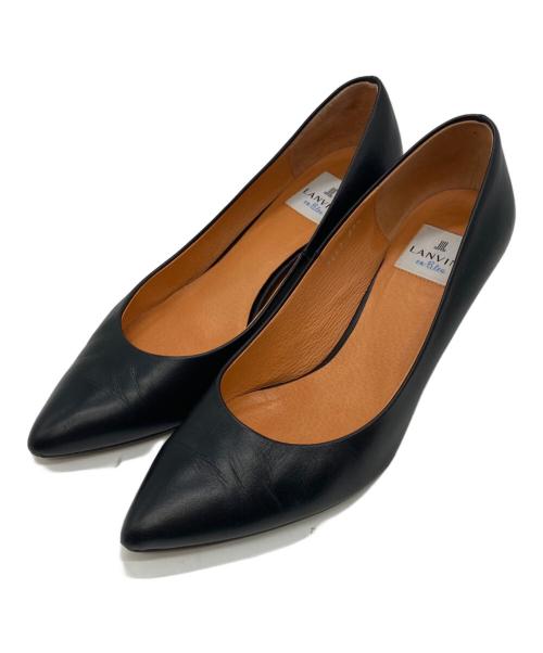 LANVIN en Bleu（ランバンオンブルー）LANVIN en Bleu (ランバンオンブルー) ヒールパンプス ブラック サイズ:24.5の古着・服飾アイテム