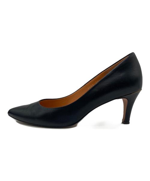 LANVIN en Bleu（ランバンオンブルー）LANVIN en Bleu (ランバンオンブルー) ヒールパンプス ブラック サイズ:24.5の古着・服飾アイテム