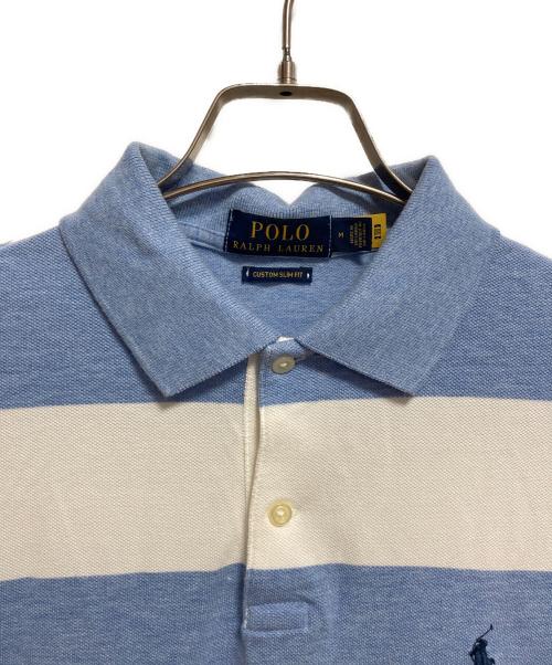 POLO RALPH LAUREN（ポロ・ラルフローレン）POLO RALPH LAUREN (ポロ・ラルフローレン) ポロシャツ ブルー×ホワイト サイズ:Mの古着・服飾アイテム