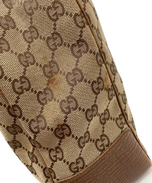 GUCCI（グッチ）GUCCI (グッチ) バンブーGGキャンバスハンドバッグ ベージュの古着・服飾アイテム