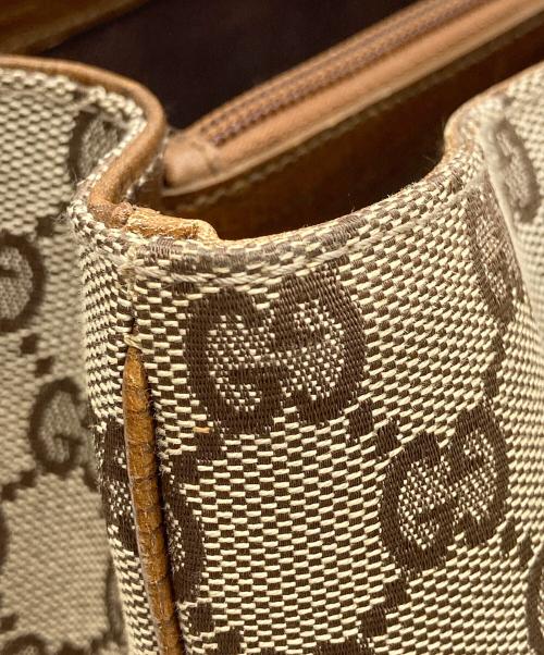 GUCCI（グッチ）GUCCI (グッチ) バンブーGGキャンバスハンドバッグ ベージュの古着・服飾アイテム