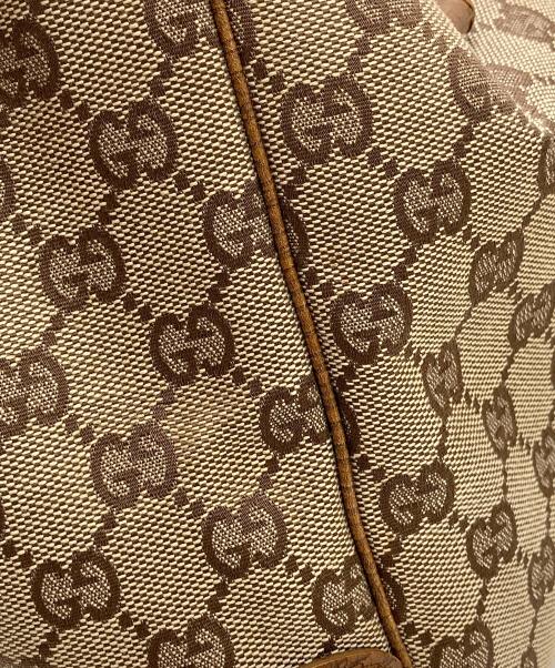 GUCCI（グッチ）GUCCI (グッチ) バンブーGGキャンバスハンドバッグ ベージュの古着・服飾アイテム