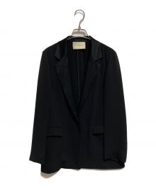 UNITED ARROWS（ユナイテッドアローズ）の古着「サテン切替ジャケット」｜ブラック