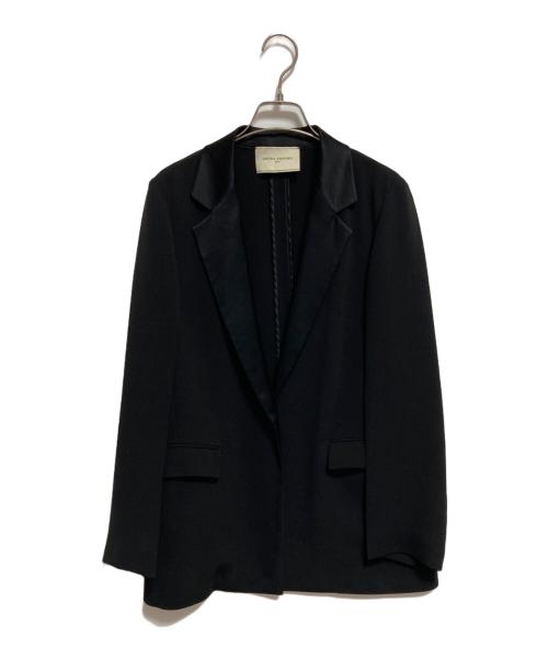UNITED ARROWS（ユナイテッドアローズ）UNITED ARROWS (ユナイテッドアローズ) サテン切替ジャケット ブラック サイズ:M(38)の古着・服飾アイテム