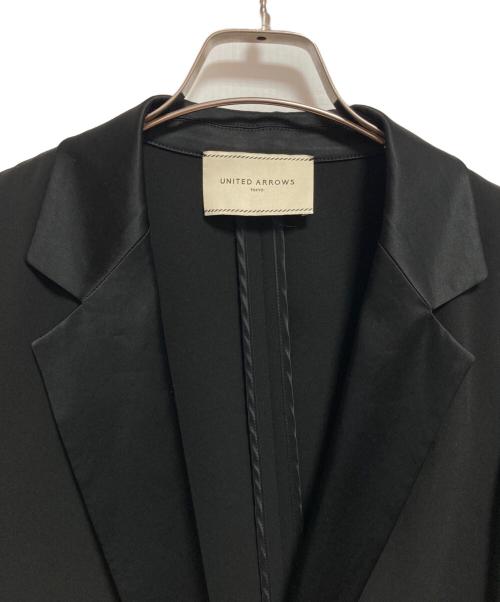 UNITED ARROWS（ユナイテッドアローズ）UNITED ARROWS (ユナイテッドアローズ) サテン切替ジャケット ブラック サイズ:M(38)の古着・服飾アイテム