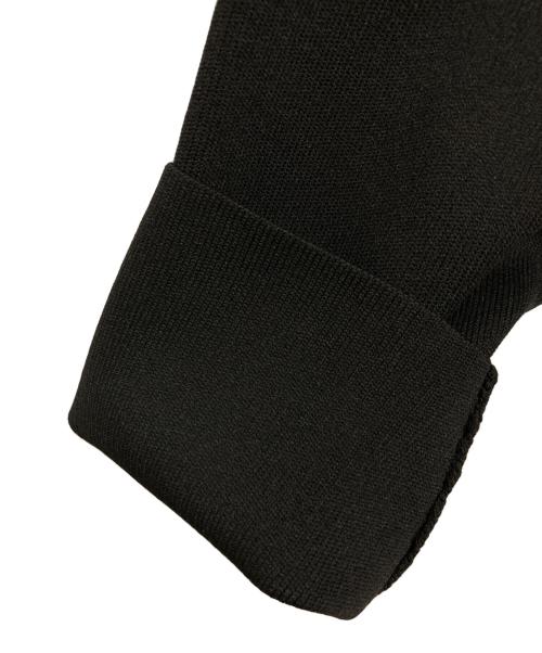 quaranciel（カランシエル）quaranciel (カランシエル) ニット ノーカラー ダブル ジャケット ブラック サイズ:FREEの古着・服飾アイテム
