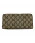 GUCCI（グッチ）の古着「GGスプリーム ラウンドファスナー財布」｜グレー